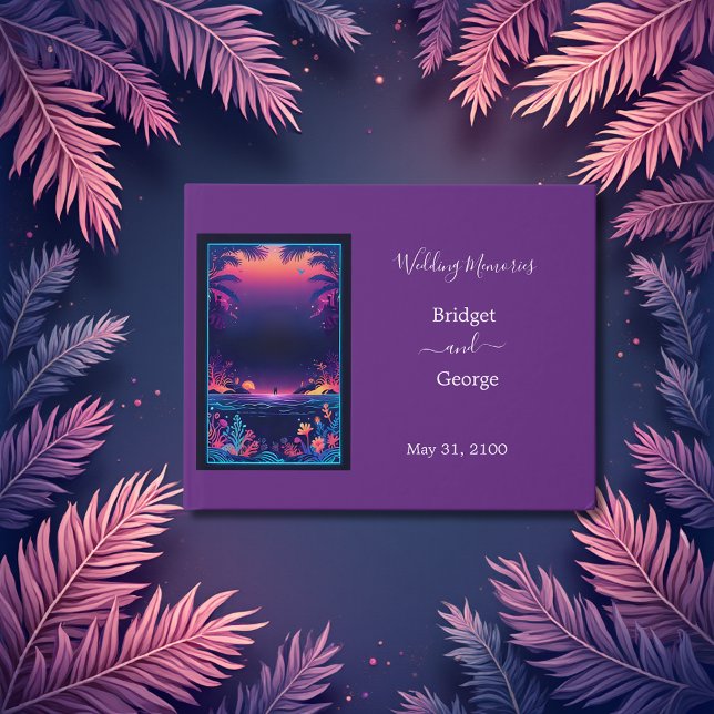 Hochzeit lila Küstenvibe Gästebuch (Von Creator hochgeladen)