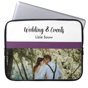 Hochzeit lila und weiß laptopschutzhülle