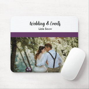 Hochzeit lila und weiß mousepad