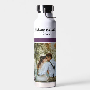 Hochzeit lila und weiß trinkflasche