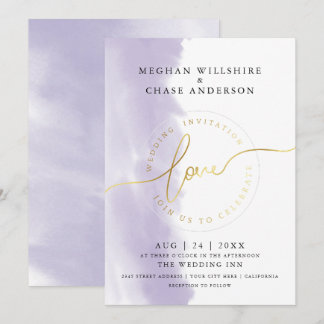 HOCHZEIT | Lilac Violet Watercolor Einladung
