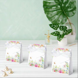 Hochzeit.Lilien und Vögel Wasserfarbe Geschenkschachtel