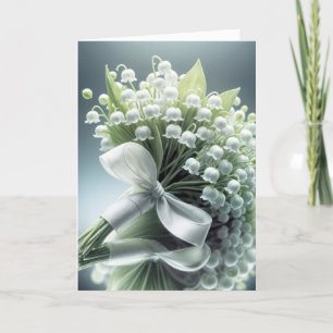 Hochzeit Lily of the Valley Bouquet Herzlichen Glü Karte