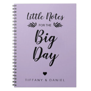 Hochzeit Little Note Big Day PERSONALISIERT Notizblock