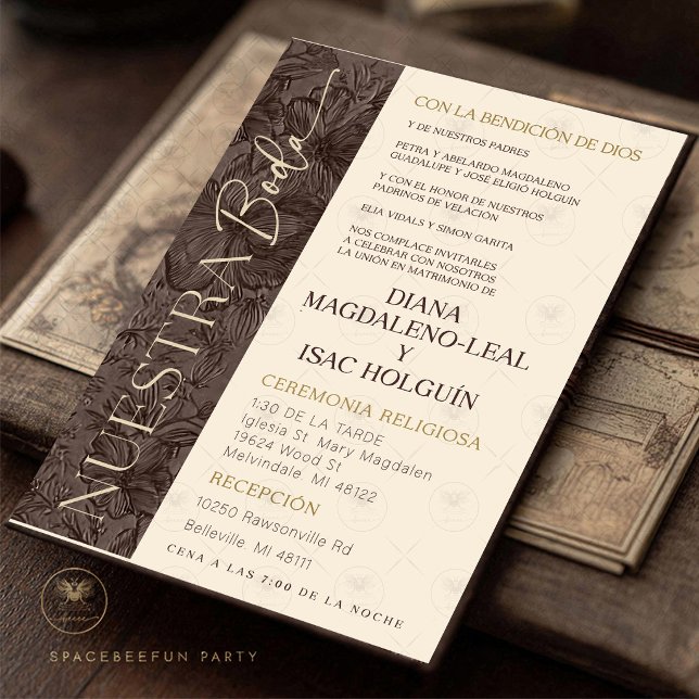 Hochzeit Luxuriös Diana Einladung (wedding details card)