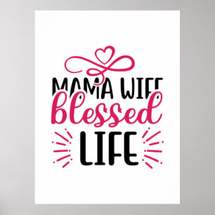 Hochzeit Mama Ehefrau Seliges Leben Poster