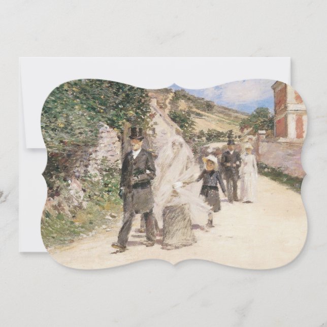 Hochzeit März von Robinson, Vintager Impressionism Einladung (Vorderseite)