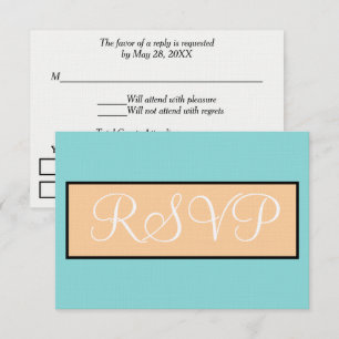 Hochzeit Meeresschaum Blau Sandstrand Weiß RSVP  Karte