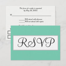Hochzeit Meeresschaum Grün Silber RSVP