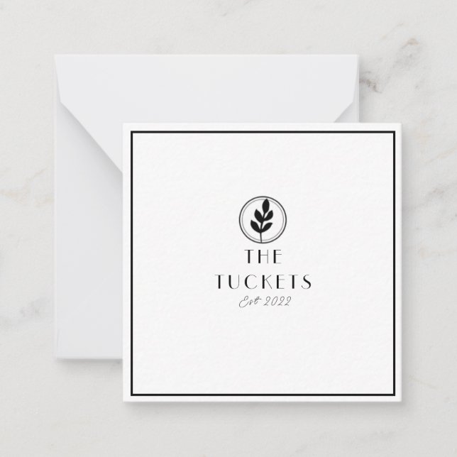 Hochzeit Minimalistisch Modern Vielen Dank Post Ca Mitteilungskarte (Vorderseite)