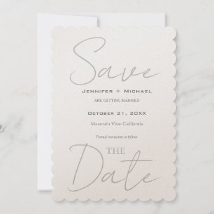 Hochzeit Minimalistische Kalligrafie Champagner  Save The Date