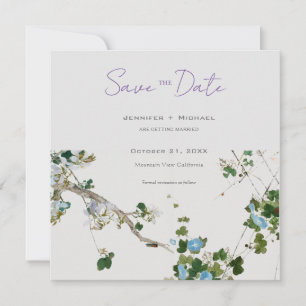 Hochzeit Minimalistische Kalligrafie Floral  Ankündigung