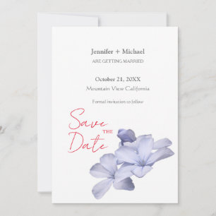 Hochzeit Minimalistische Kalligrafie Floral  Save The Date