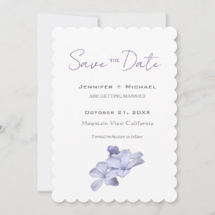 Hochzeit Minimalistische Kalligrafie Floral  Save The Date