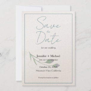 Hochzeit Minimalistische Kalligrafie Schrift Save The Date
