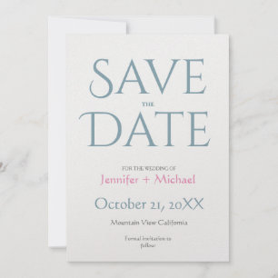 Hochzeit Minimalistische Moderne Chic Save The Date