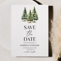 Hochzeit Minimalistischer Winterschneekiefern