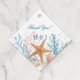 Hochzeit mit ätherischer Küstenromantik Geschenkanhänger