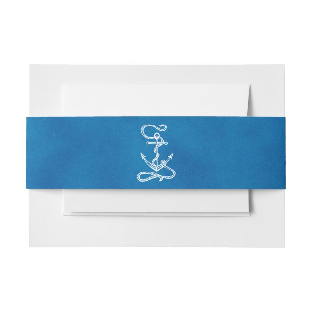 Hochzeit mit blauem Wasser für die Seeschifffahrt Einladungsbanderole (Vorderseite Beispiel)