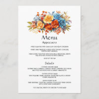 Hochzeit mit Blauer, Orange, Gelb und Roter Flora