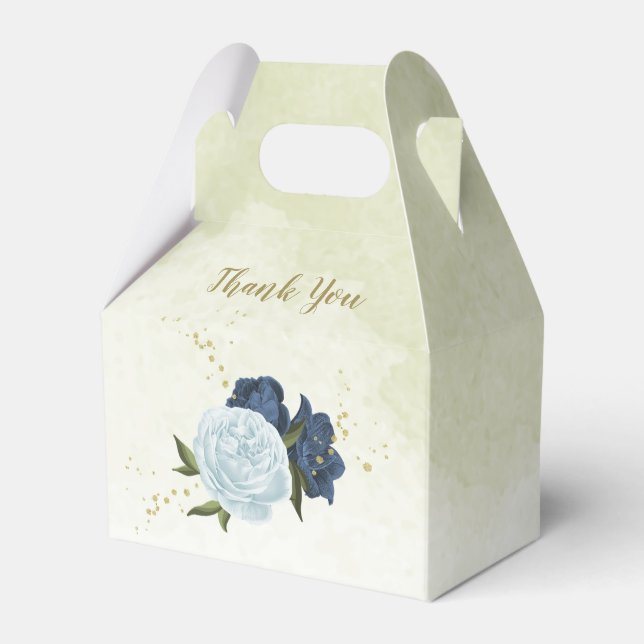 Hochzeit mit blühenden Blumen Geschenkschachtel (Vorderseite)