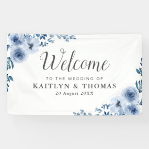 Hochzeit mit Blumen Banner