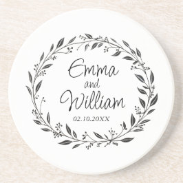 Hochzeit mit Blumen Getränkeuntersetzer