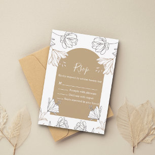 Hochzeit mit Blumen RSVP Karte