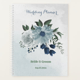 Hochzeit mit Blumen und Weiß Planer