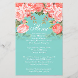 Hochzeit mit botanischer Koralle und Aquamariner B