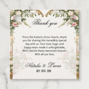 Hochzeit mit dem Blumenkohl (Watercolor Floral Hea Geschenkanhänger