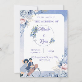 Hochzeit mit der Flat Holiday Card Feiertagskarte