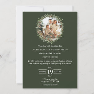 Hochzeit mit einer Kinderhochzeit im Dezember Einladung