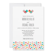 Hochzeit mit farbenfrohen geometrischen Dreieckssc