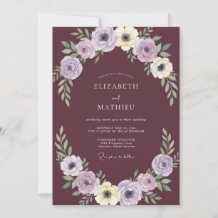 Hochzeit mit gedämpfter Pflaumenblüten Einladung