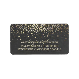 Hochzeit mit Gold Confetti und Firefrefrefly Chalk Adressaufkleber