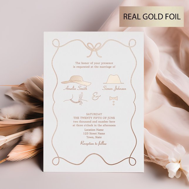 Hochzeit mit Gold Hand Folieneinladung (Von Creator hochgeladen)