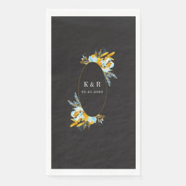 Hochzeit mit goldfarbenem Türkis Serviette