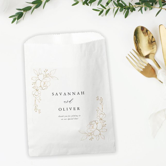 Hochzeit mit goldgelber Blüte Geschenktütchen (Von Creator hochgeladen)