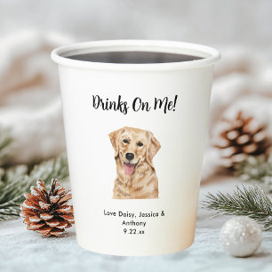 Hochzeit mit Hund Pappbecher