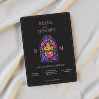 Hochzeit mit lila brennendem Herz