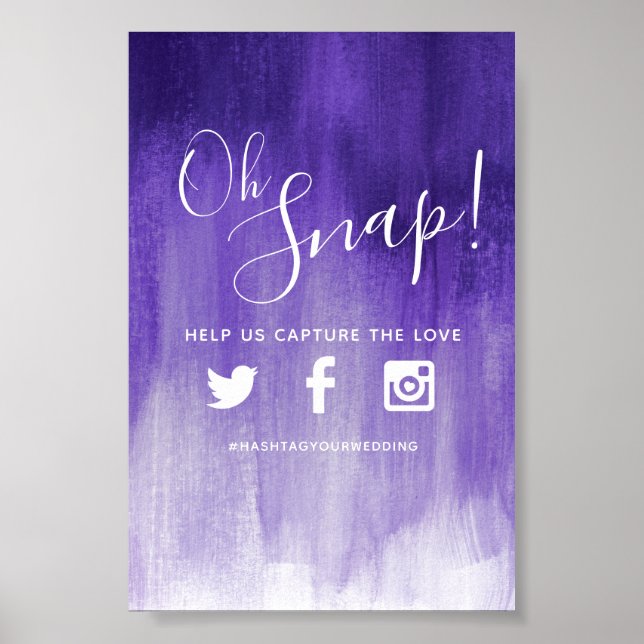 Hochzeit mit lila moderner Kunst Poster (Vorne)