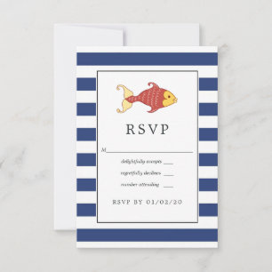 Hochzeit mit maritimem Thema RSVP Karte