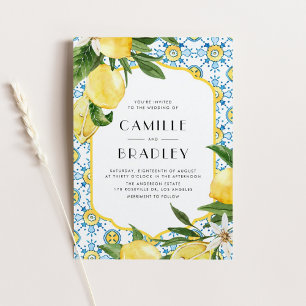 Hochzeit mit marokkanischen Tischen und Zitronen i Magneteinladung