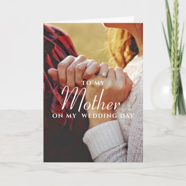 Hochzeit mit meiner Mutter, einfache Minimalistisc Karte (Vorderseite)