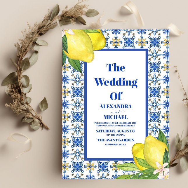 Hochzeit mit mexikanischer Tile Einladung (Von Creator hochgeladen)