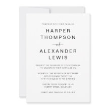 Hochzeit mit Minimalistischer Typografie