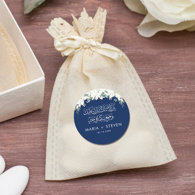 Hochzeit mit muslimischem Chic Runder Aufkleber (Von Creator hochgeladen)