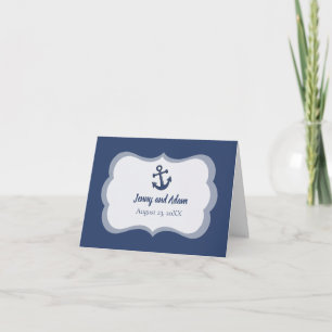 Hochzeit mit nautischem Anker Dankeskarte