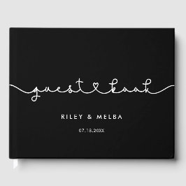 Hochzeit mit niedlichem verbindendem Schriftart Gästebuch